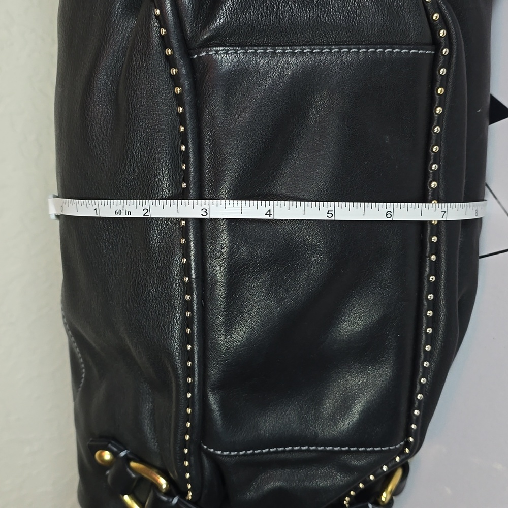 RARE Juicy Couture Vintage Y2K Barrel Leather Baguette Satchel XL RARE Dust Bag - Picture 13 of 14